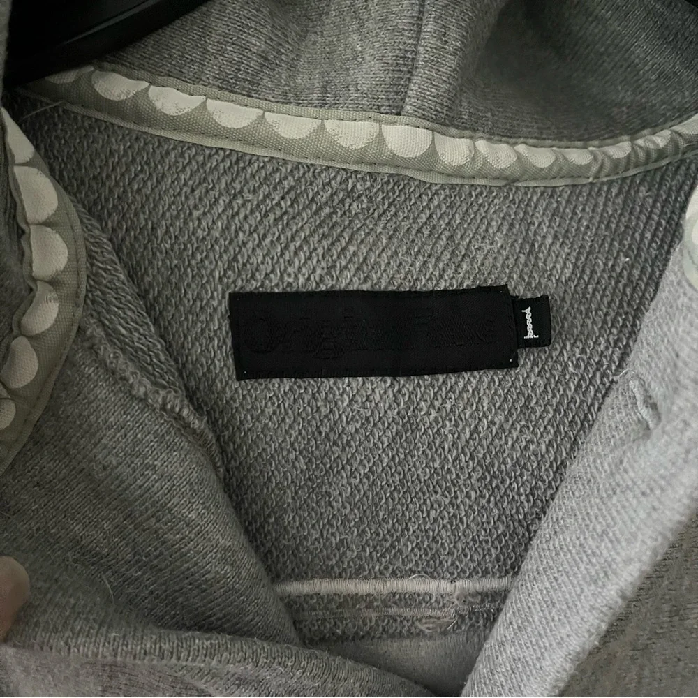 ORIGINAL FAKE sz 1 S Button Down Hoodie Chomper Gray KAWS Japan - Picture 3 of 12